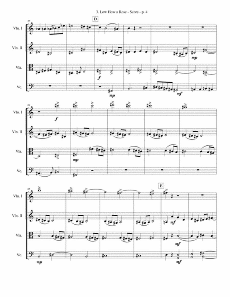 Low How a Rose String Quartet - ADVANCED