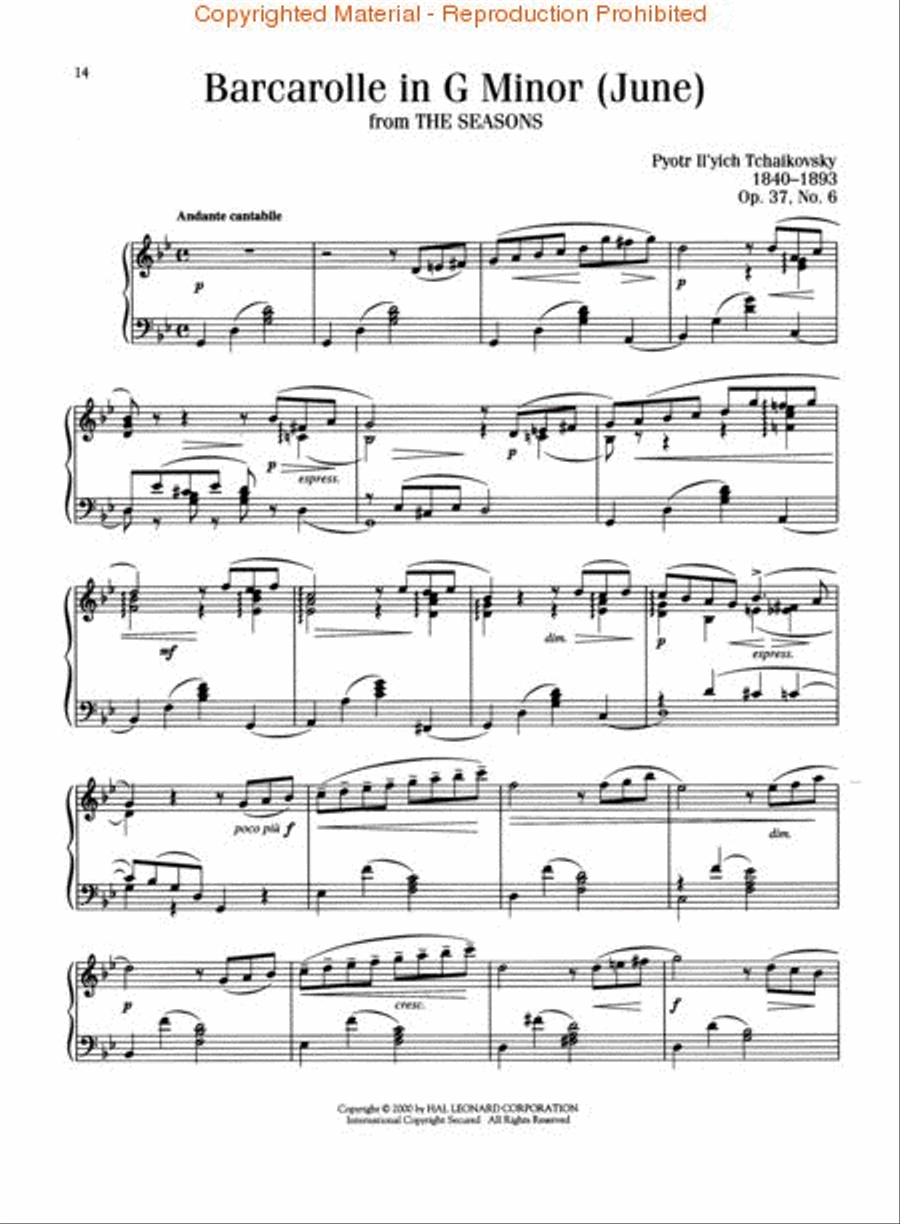 Tchaikovsky Piano Solo scores gallery preview page 3