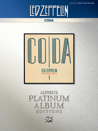 Book cover for Led Zeppelin -- Coda Platinum Bass Guitar