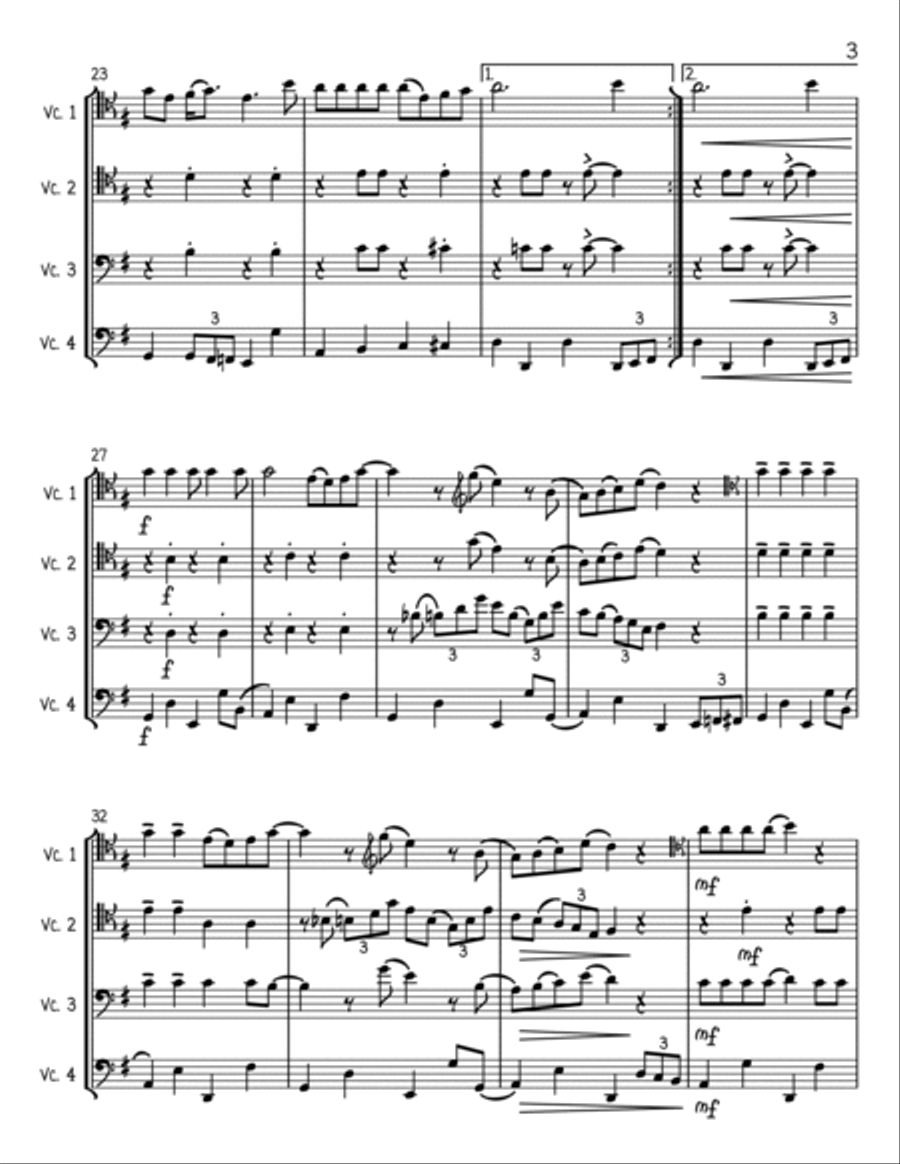 Always Look On The Bright Side Of Life String Quartet scores gallery preview page 3