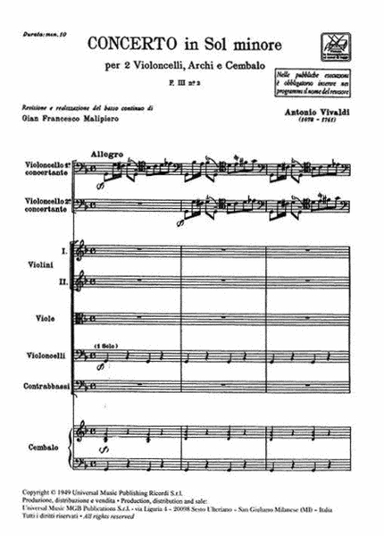 Concerto In Sol Minore RV531
