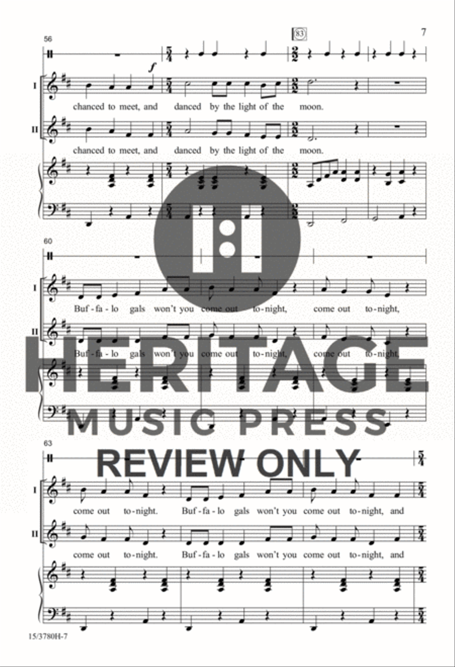 Folk Songs from the American West 2-Part scores gallery preview page 6