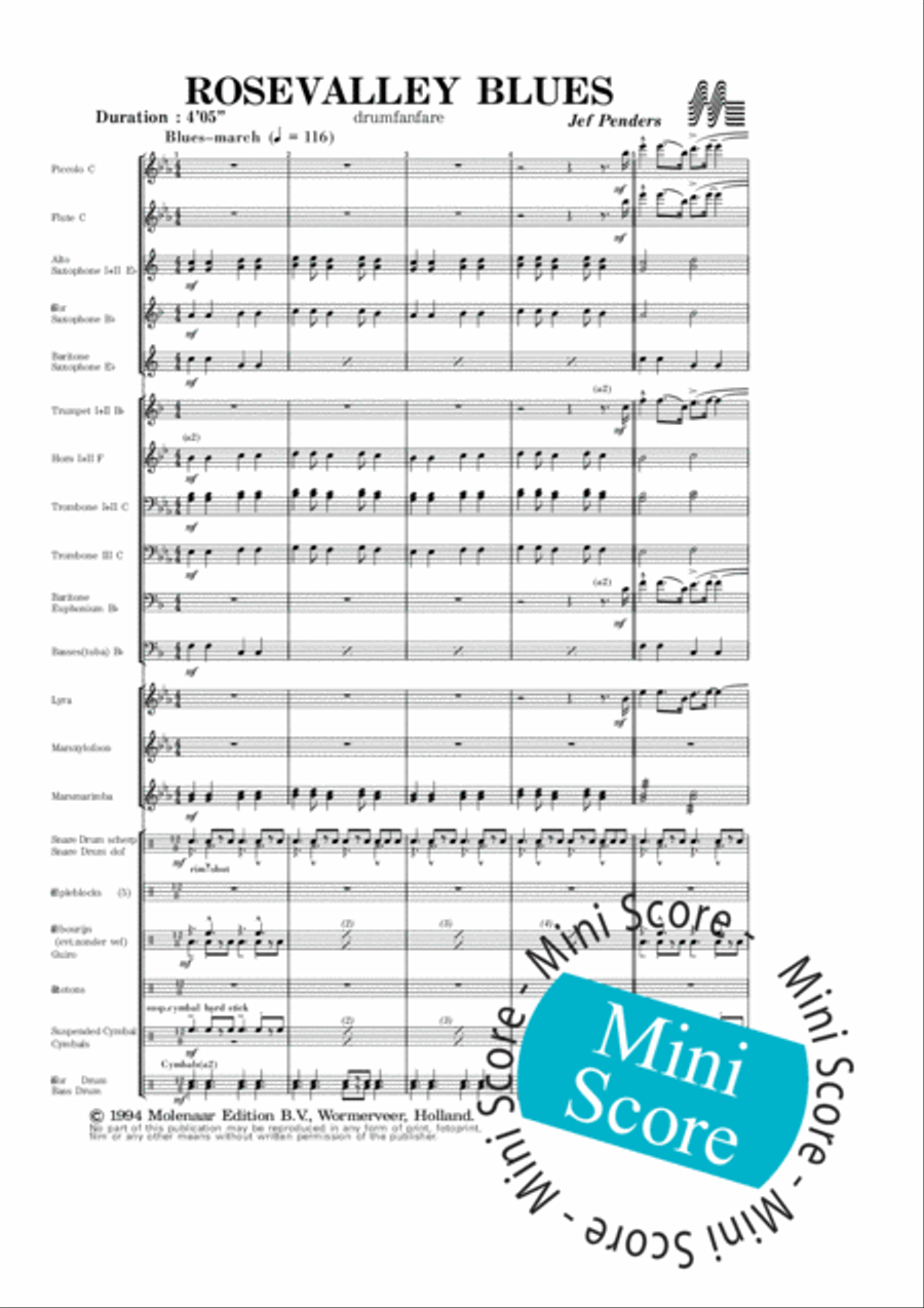 Rosevalley Blues Percussion scores gallery preview page 5