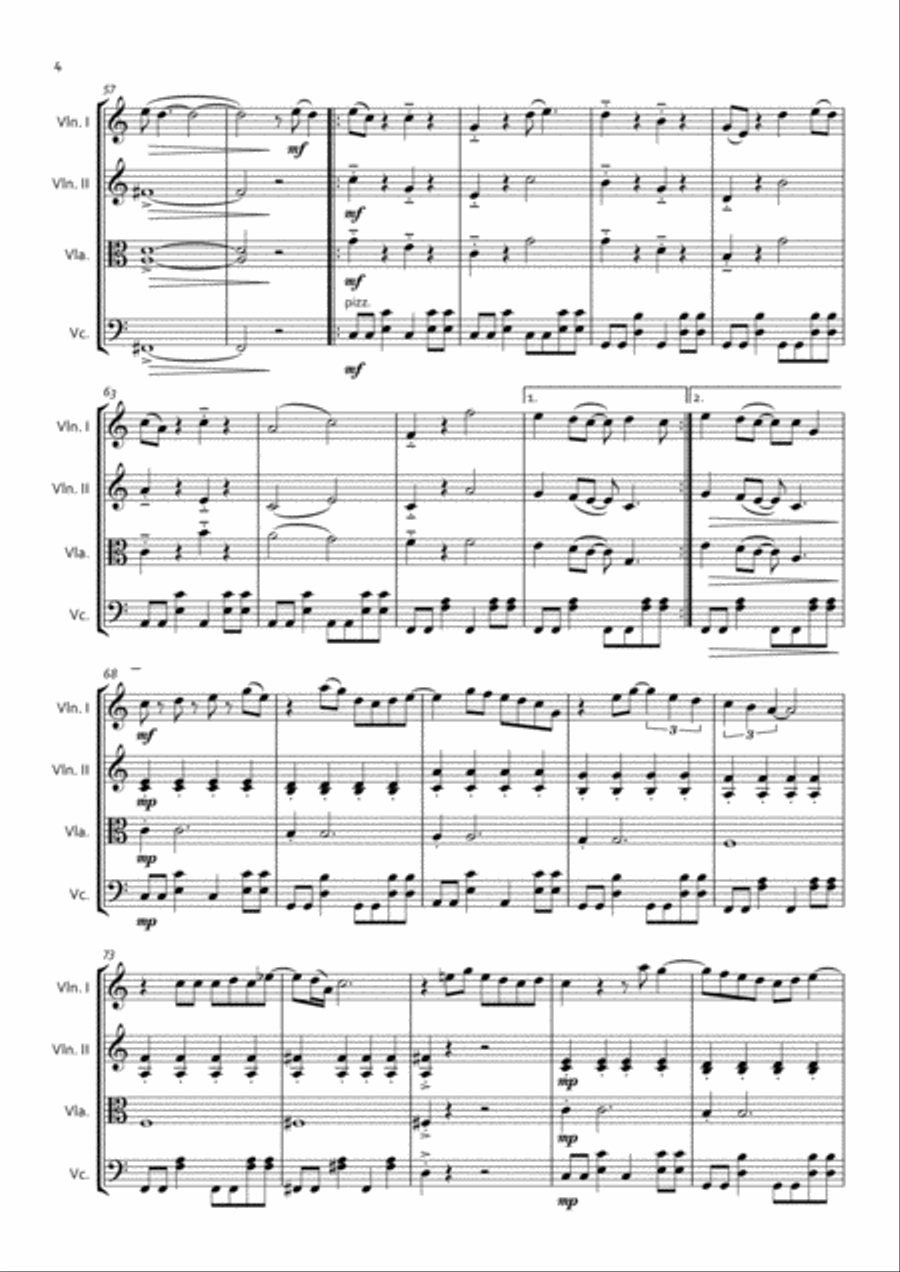 I'm Yours String Quartet scores gallery preview page 4