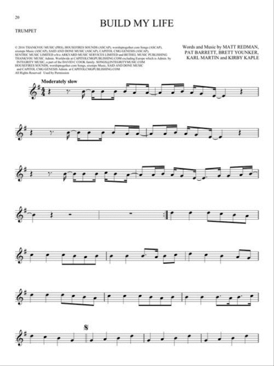 101 Worship Songs for Trumpet Trumpet Solo scores gallery preview page 5