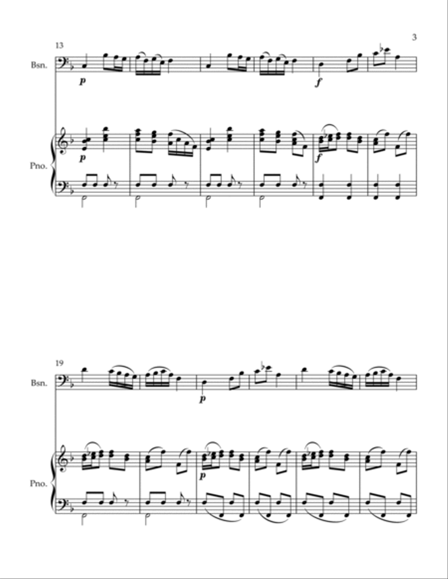 Tambourin Bassoon scores gallery preview page 3