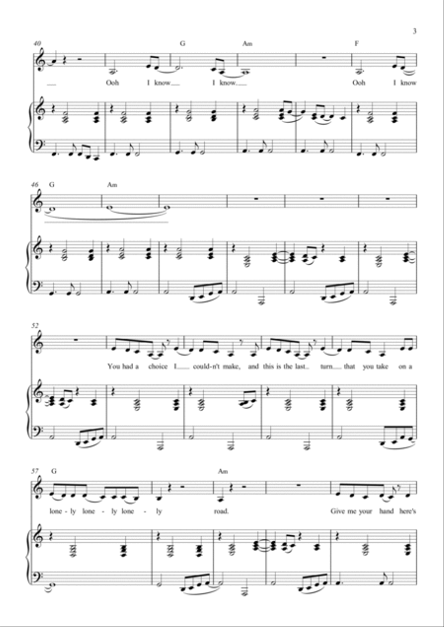 The River Piano, Vocal, Guitar scores gallery preview page 3