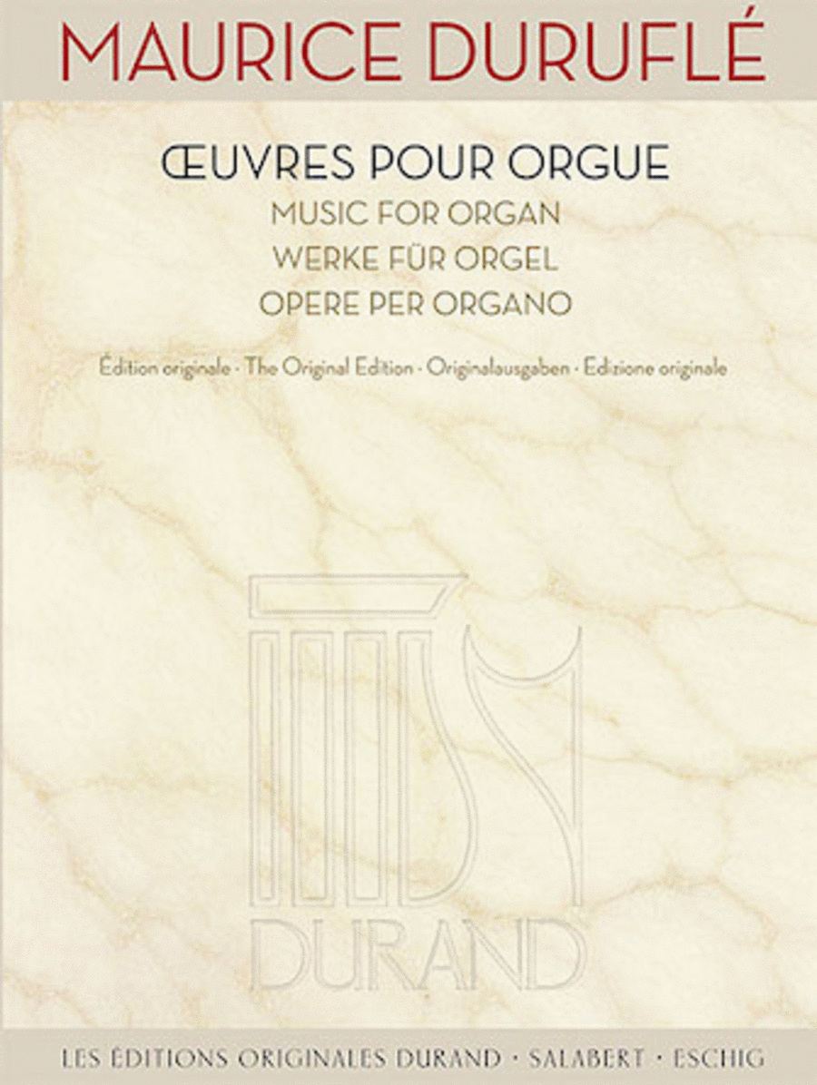 Book cover for Music for Organ [Oeuvres pour Orgue)