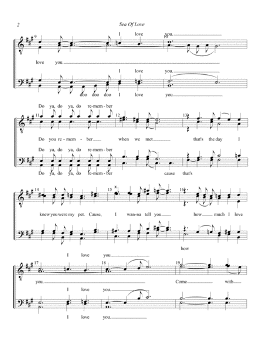 Sea Of Love Sea Of Love TTBB scores gallery preview page 2