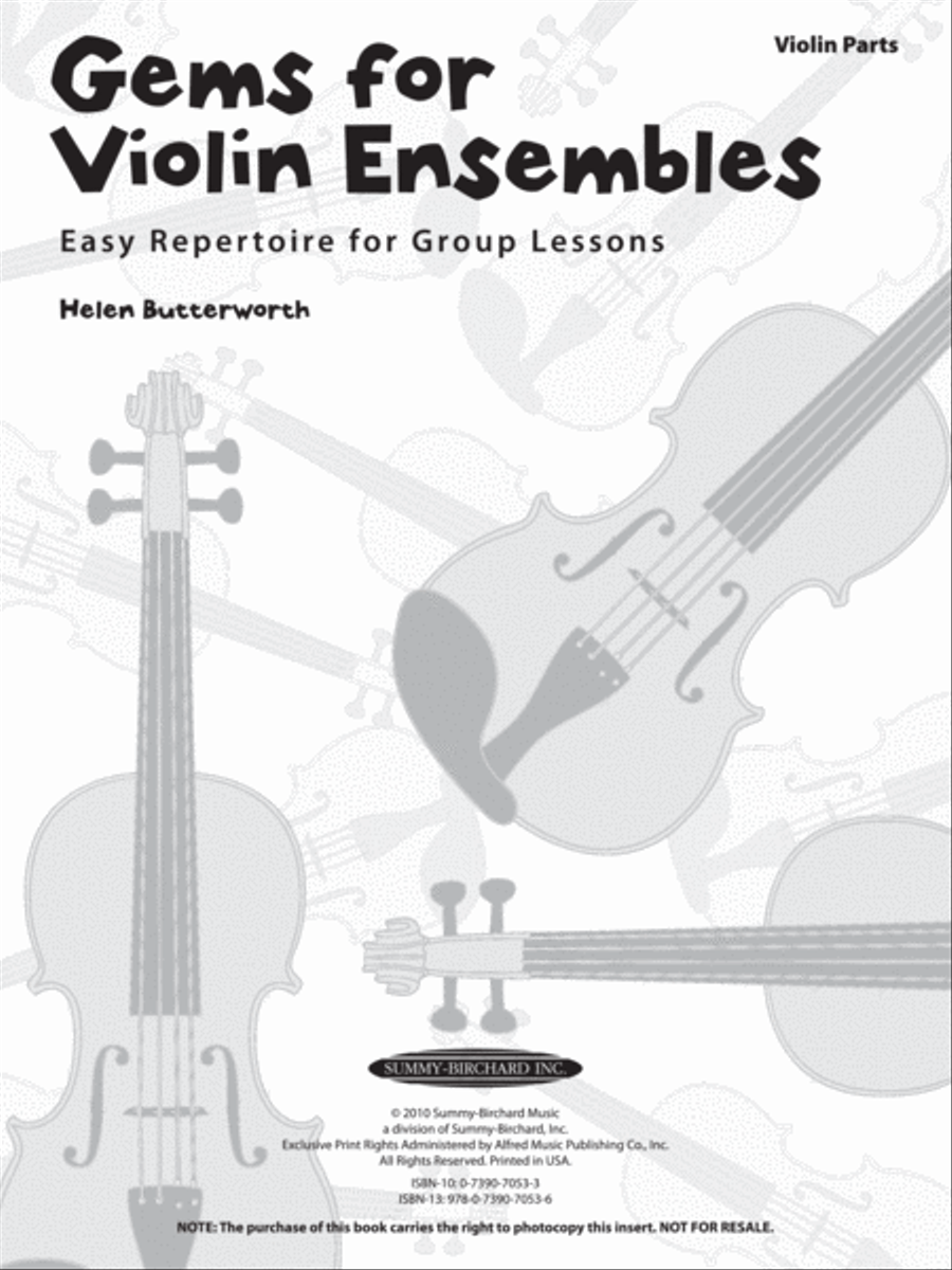 Gems for Violin Ensembles, Book 1 Violin scores gallery preview page 6