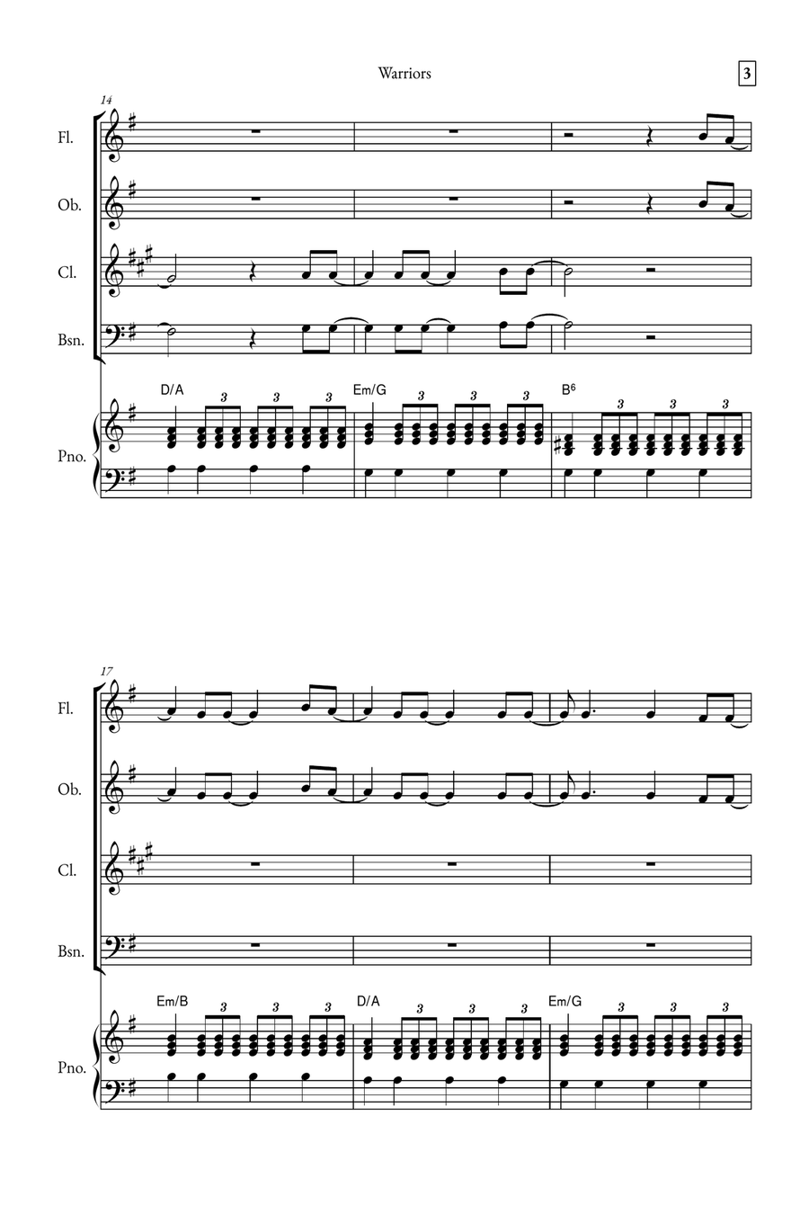 Warriors Small Ensemble scores gallery preview page 3