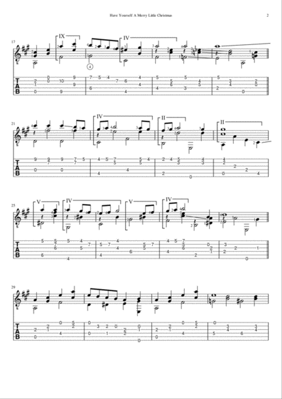 Have Yourself A Merry Little Christmas from MEET ME IN ST. LOUIS Electric Guitar scores gallery preview page 2