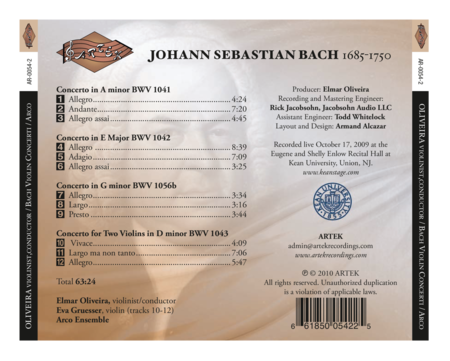 Violin Concerti of J.S. Bach