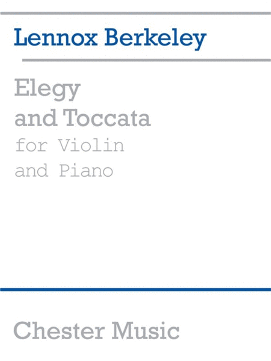 Berkeley - Elegy & Toccata Violin/Piano Violin Solo scores gallery preview page 1