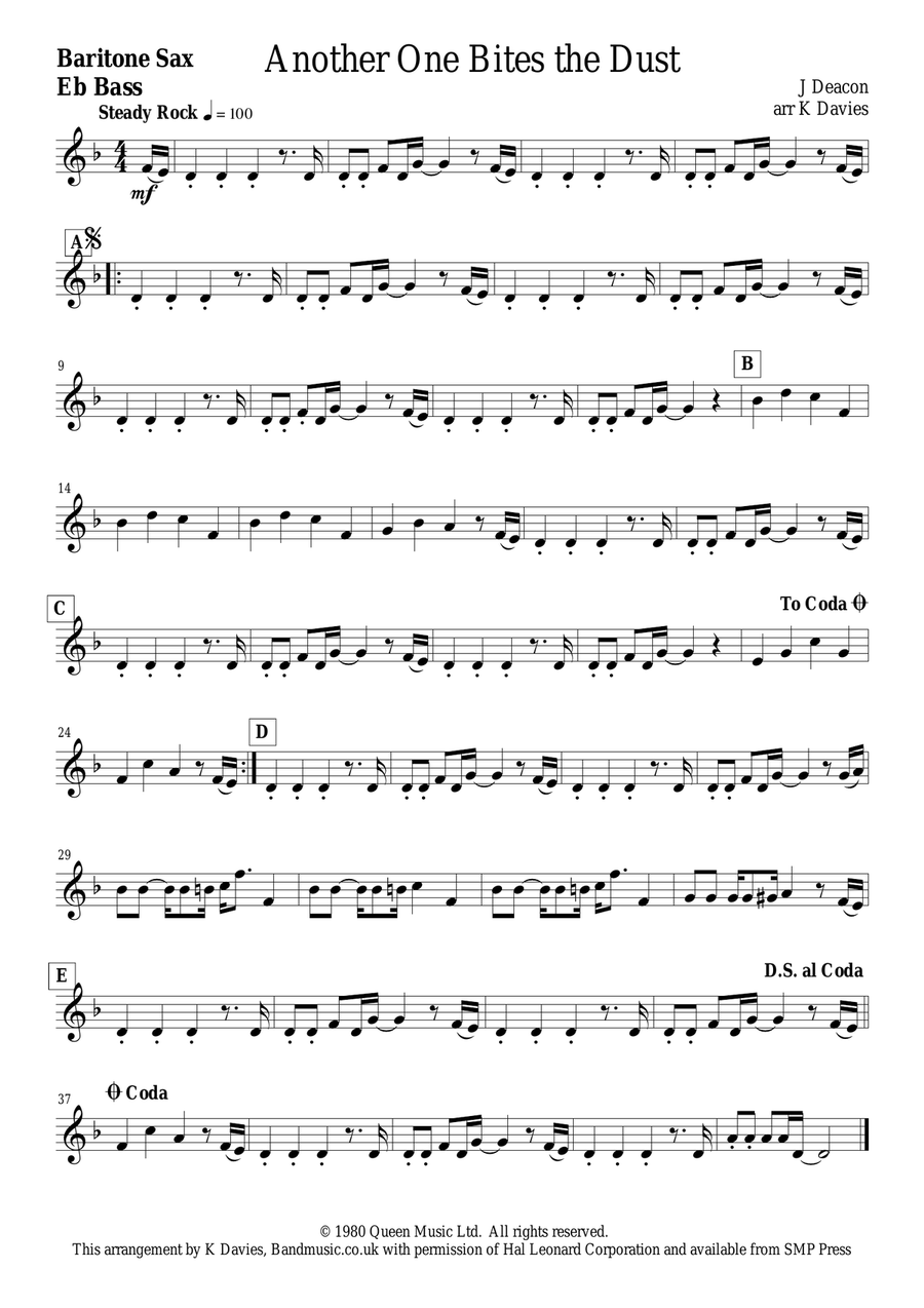 Another One Bites The Dust Large Ensemble scores gallery preview page 3