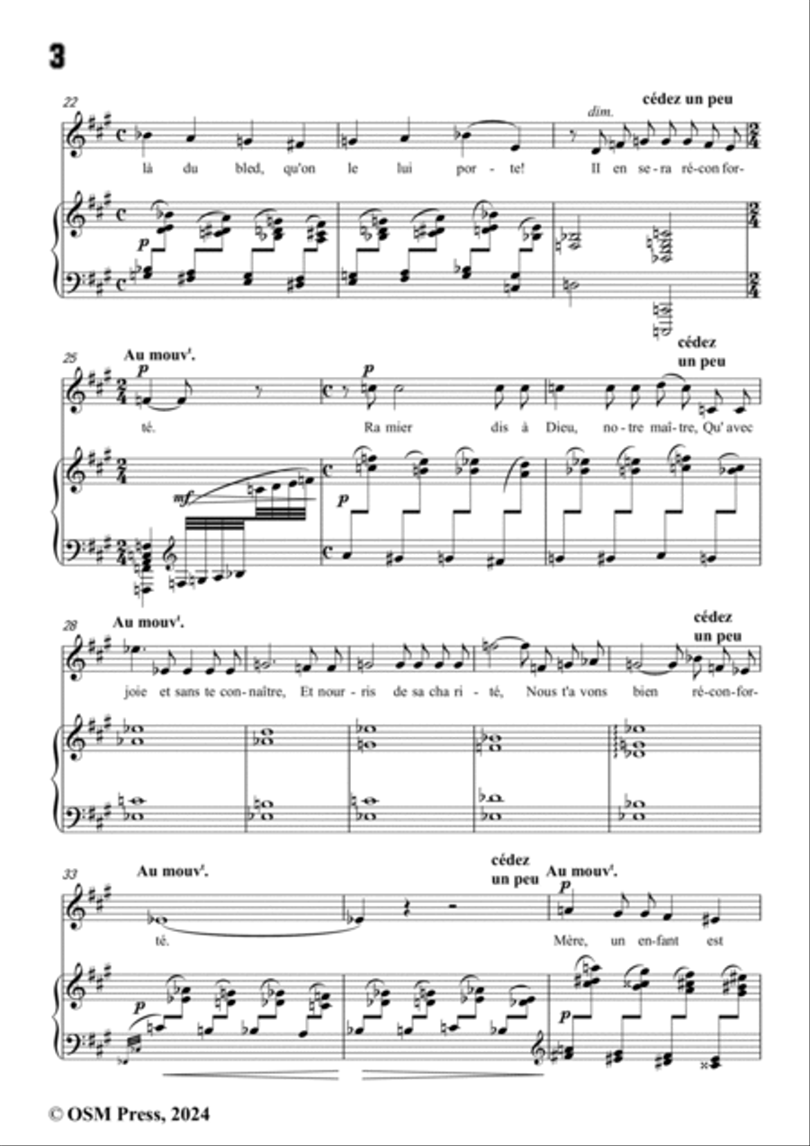 Alfred Bruneau-Selon Dieu,in A Major Voice scores gallery preview page 4