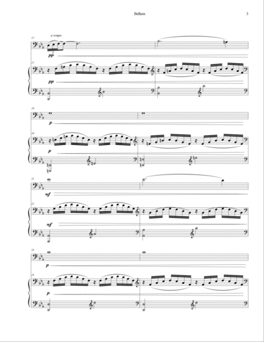 Bellum for Piano and Cello String Duet scores gallery preview page 4