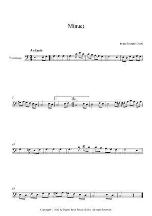 Book cover for Minuet (In F Major) - Franz Joseph Haydn (Trombone)