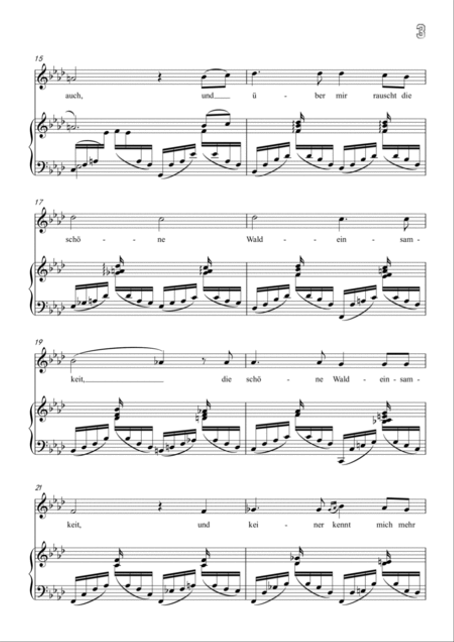 Schumann-In der Fremde in f minor Voice scores gallery preview page 4