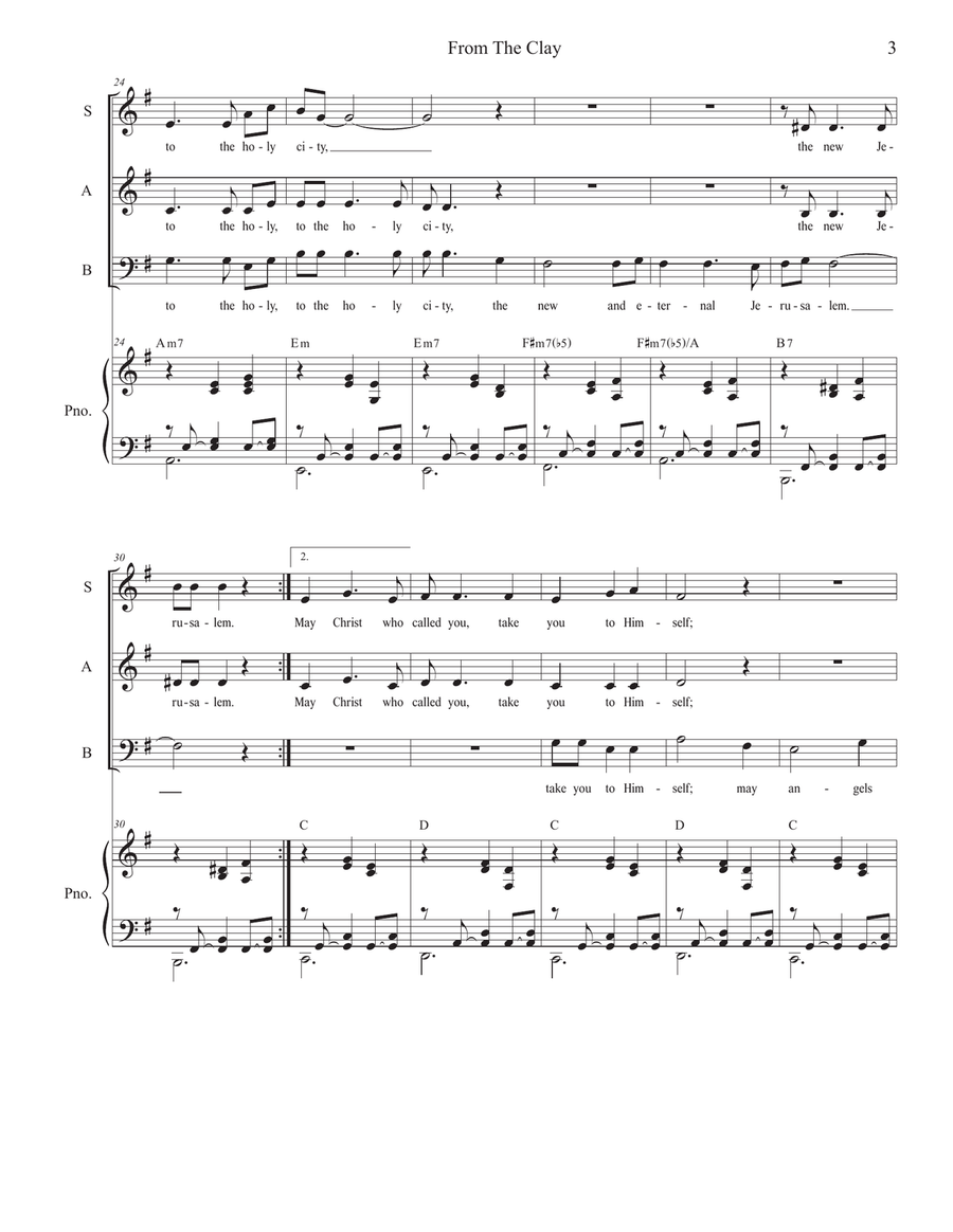From The Clay (Vocal Trio - (SAB) 3-Part scores gallery preview page 4