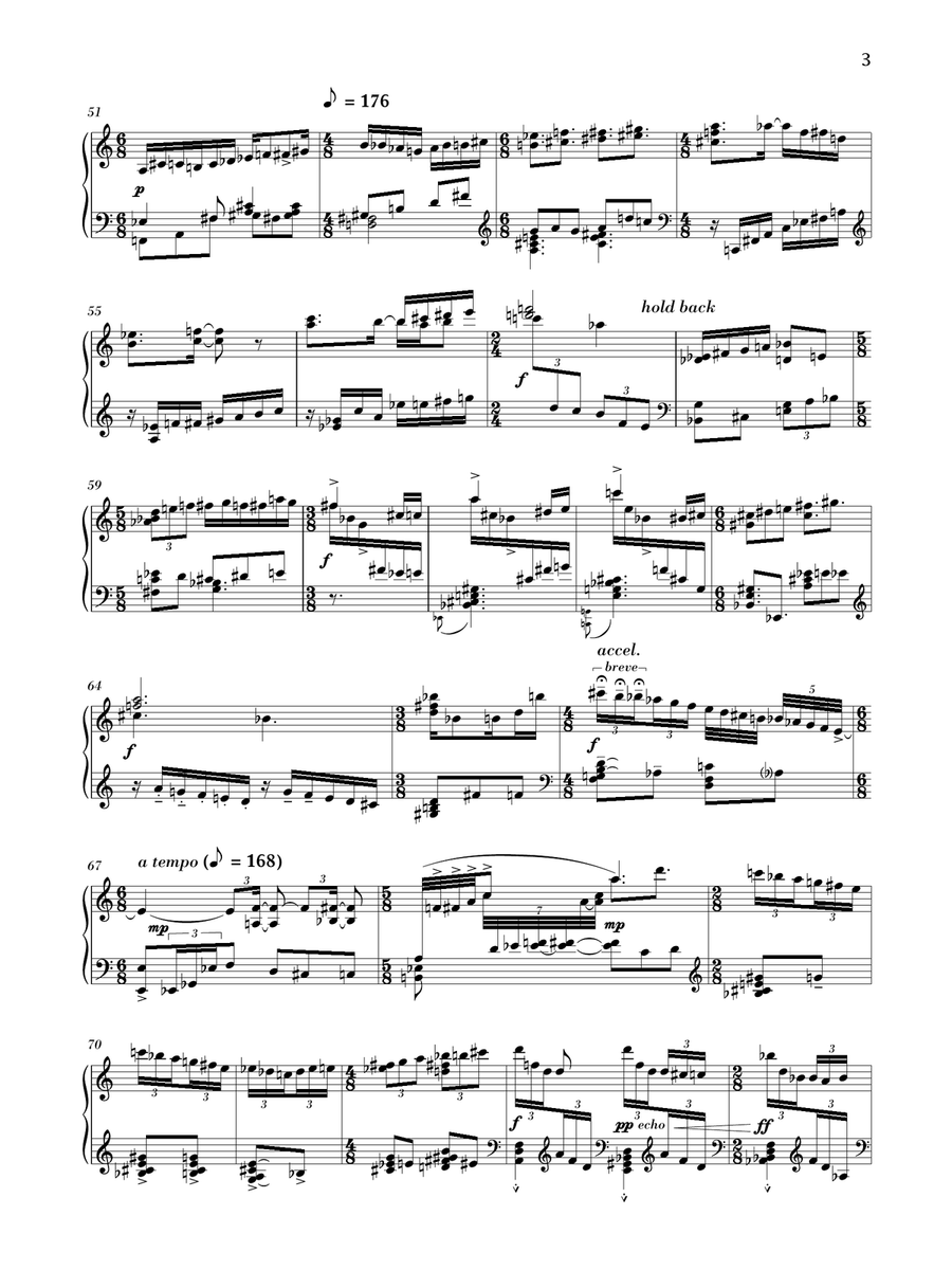 Piano Sonata No. 3 (The Forbidden) Piano Solo scores gallery preview page 3