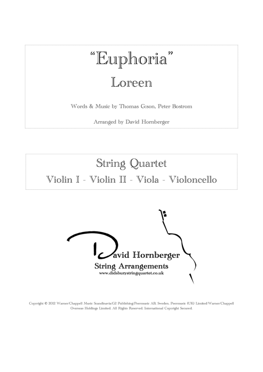 Euphoria String Quartet scores gallery preview page 1