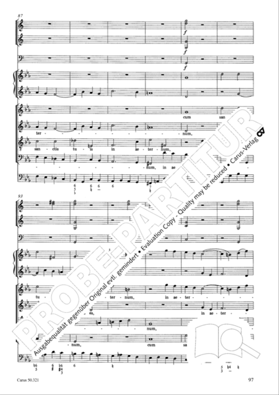 Requiem in C minor 4-Part scores gallery preview page 103