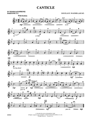 Canticle: B-flat Tenor Saxophone