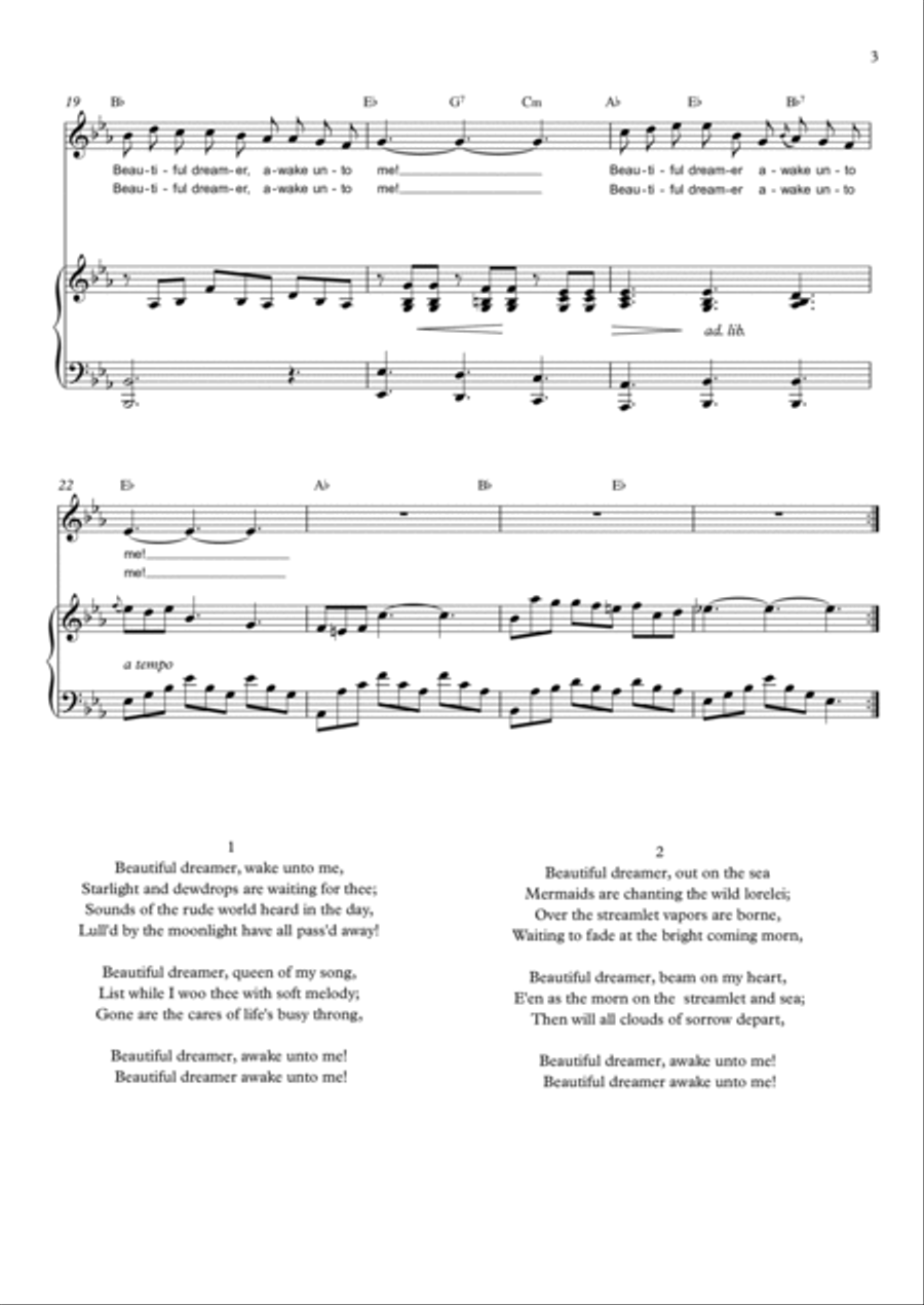 Beautiful Dreamer Voice scores gallery preview page 3
