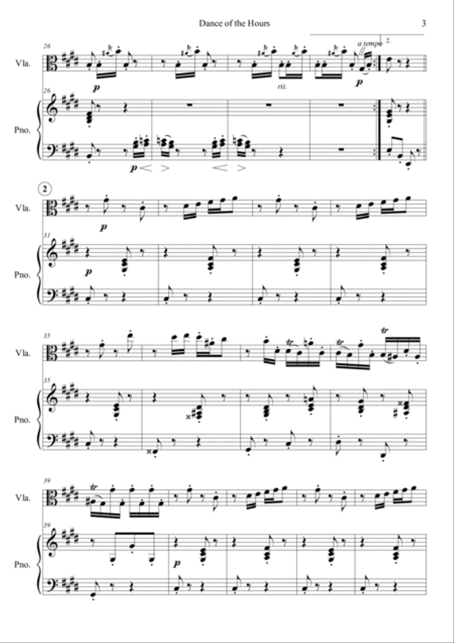 Dance of the Hours Dance of the Hours Viola scores gallery preview page 3