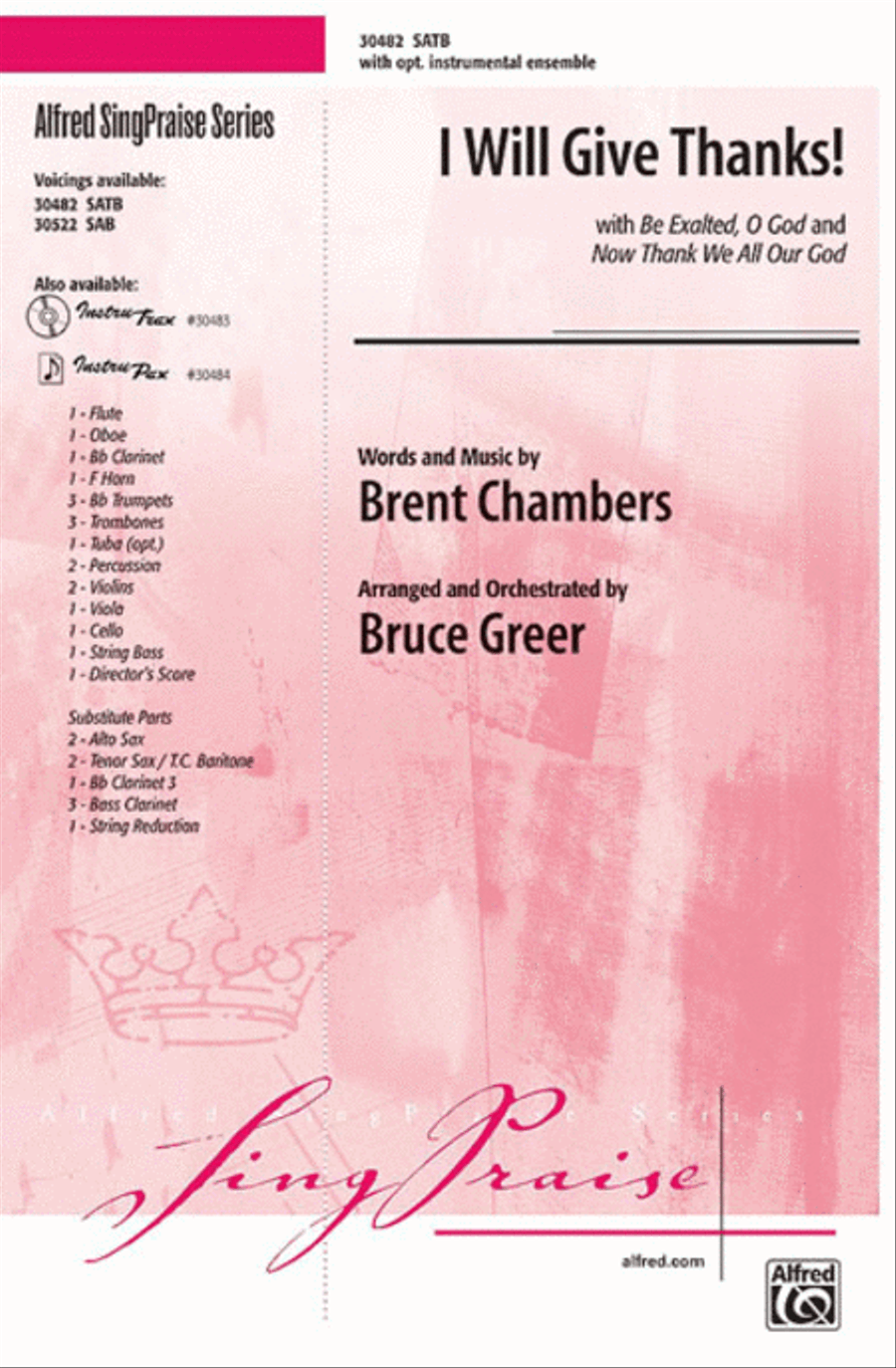 I Will Give Thanks! 4-Part scores gallery preview page 1