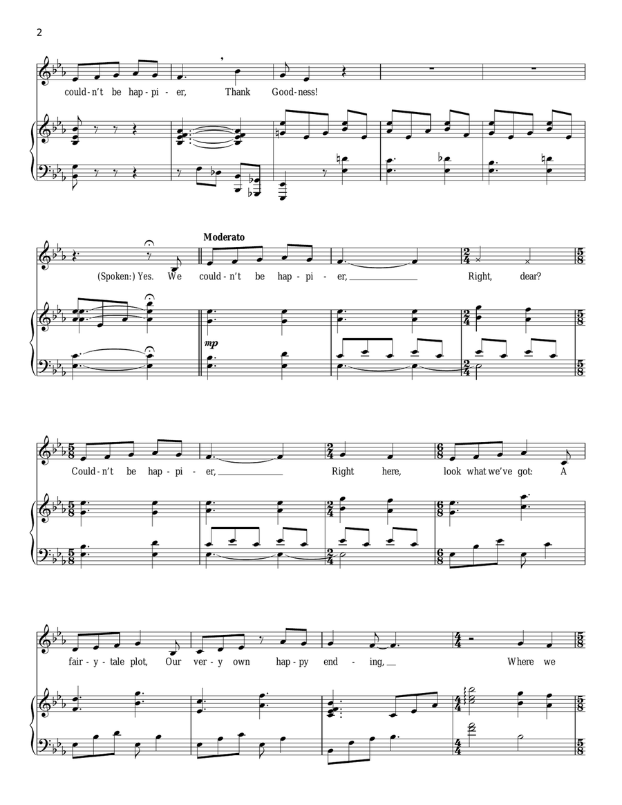 Thank Goodness Thank Goodness Piano, Vocal scores gallery preview page 2