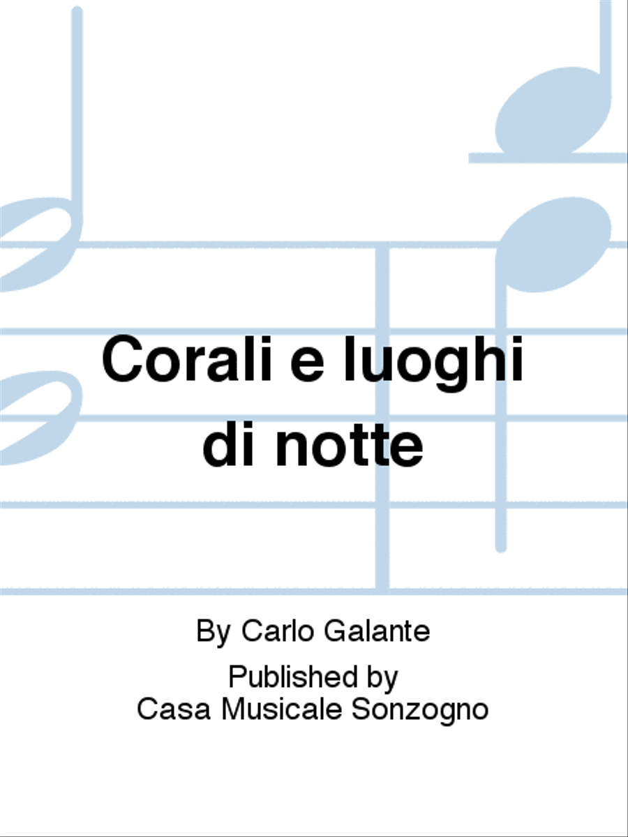 Corali e luoghi di notte Corali e luoghi di notte Woodwind Quintet scores gallery preview page 1