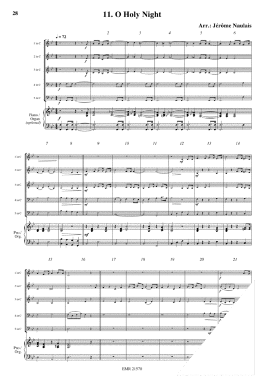 18 Christmas Songs Brass Quintet scores gallery preview page 13