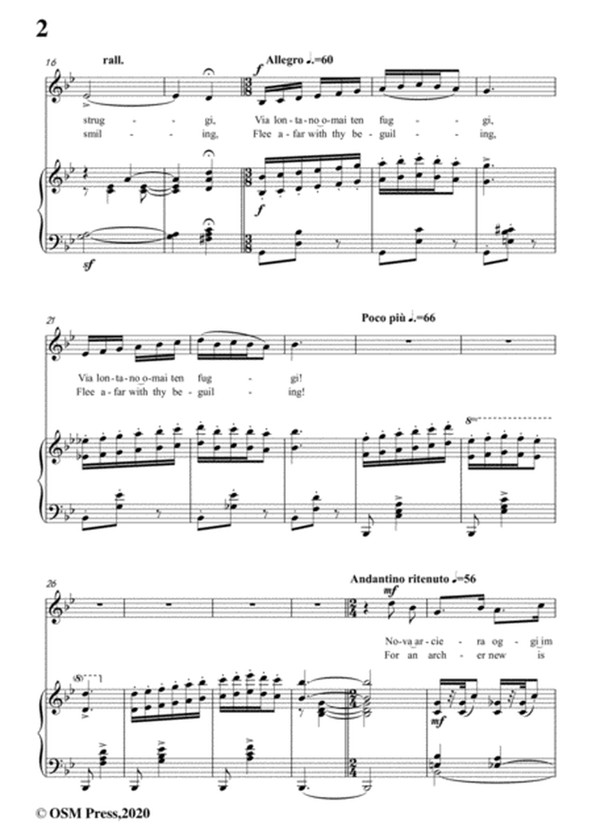 Falconieri-Nudo arciero,in B flat Major,for Voice and Piano