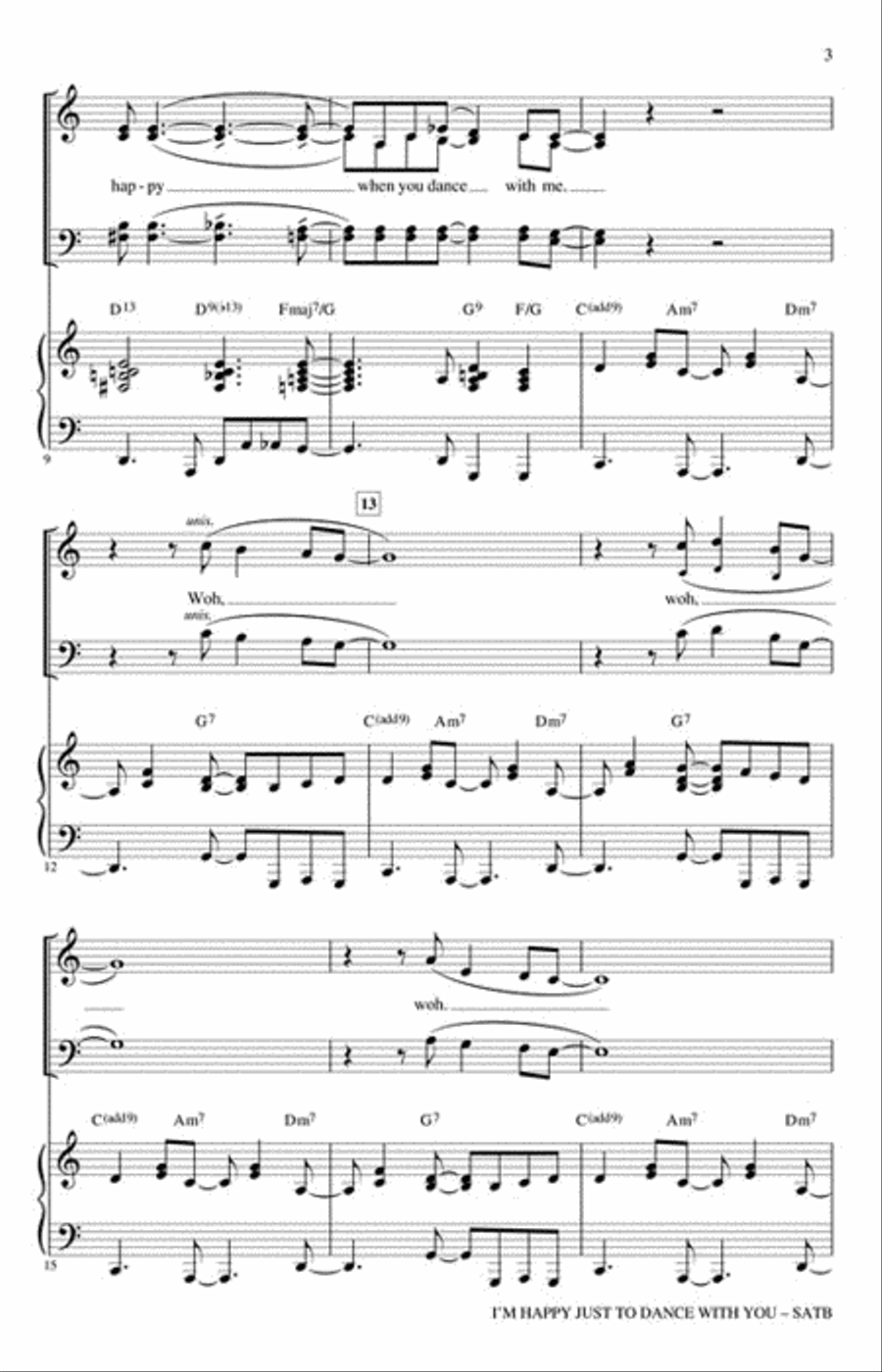 I'm Happy Just to Dance with You Show Choir scores gallery preview page 3