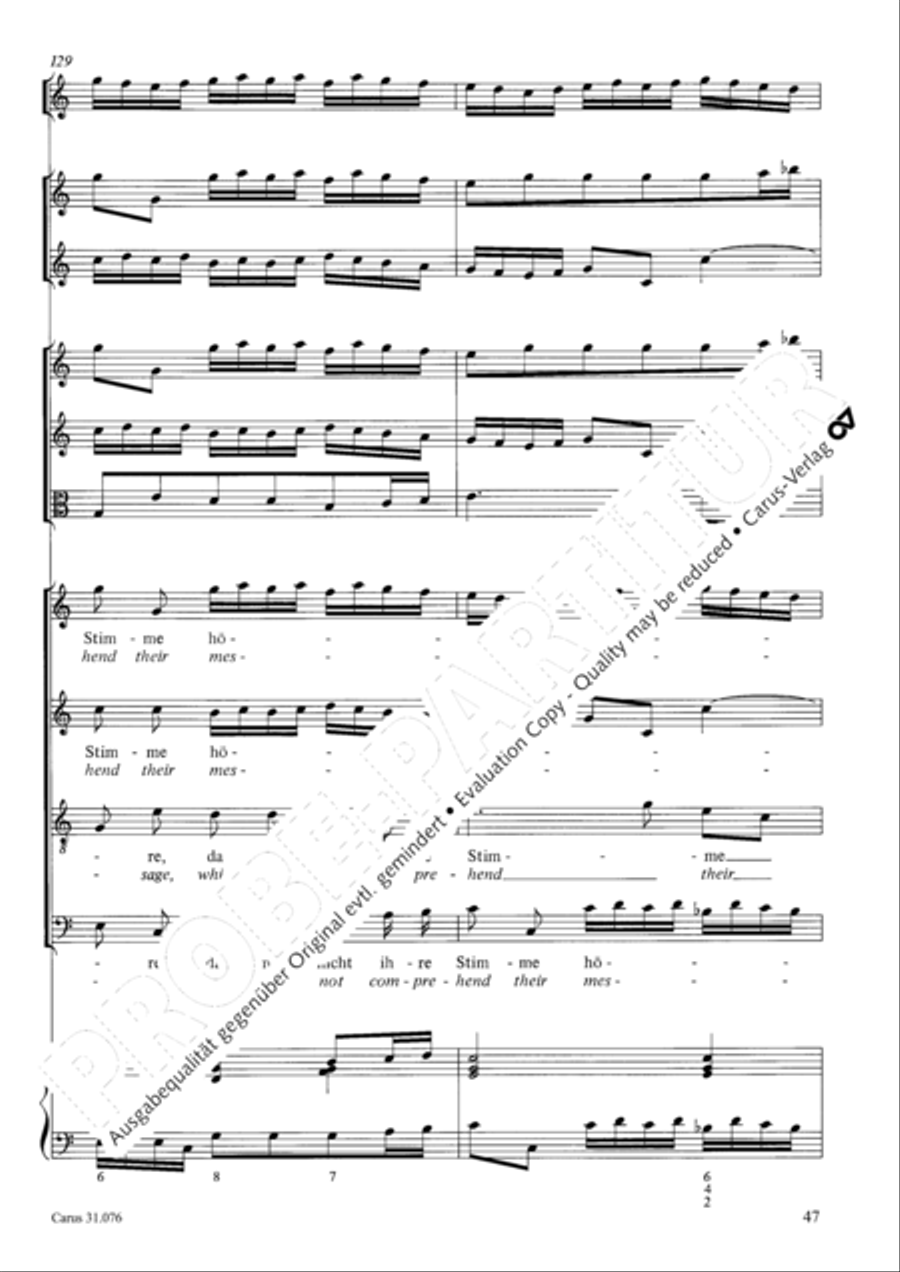 The heavens are telling the Father's glory (Die Himmel erzahlen die Ehre Gottes) 4-Part scores gallery preview page 48