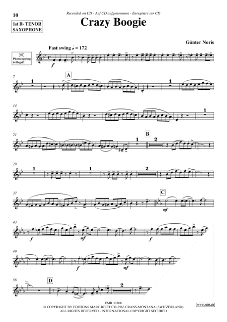 Play The 1st Tenor Sax With The Ballroom Dance Orchestra Vol. 3 Tenor Saxophone scores gallery preview page 9