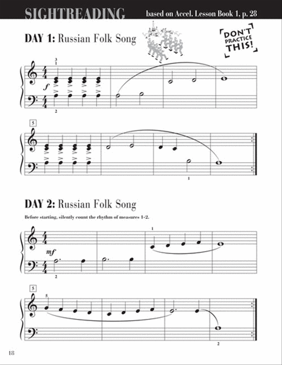 Accelerated Piano Adventures Sightreading Book 1 Piano Method scores gallery preview page 4