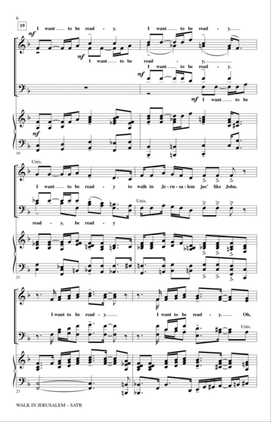 Walk In Jerusalem Walk In Jerusalem 4-Part scores gallery preview page 4