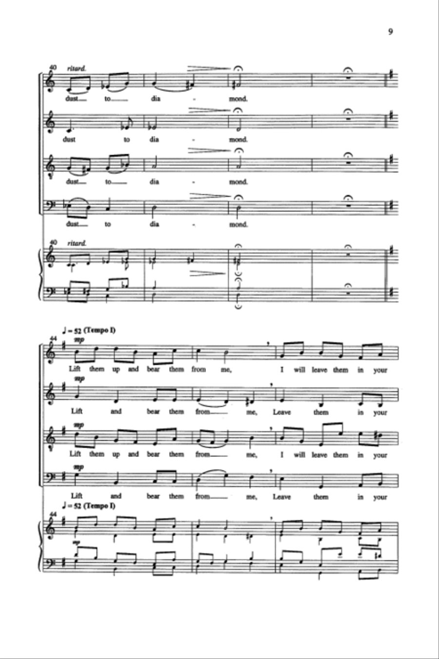 Karin Boye's Evening Prayer 4-Part scores gallery preview page 8