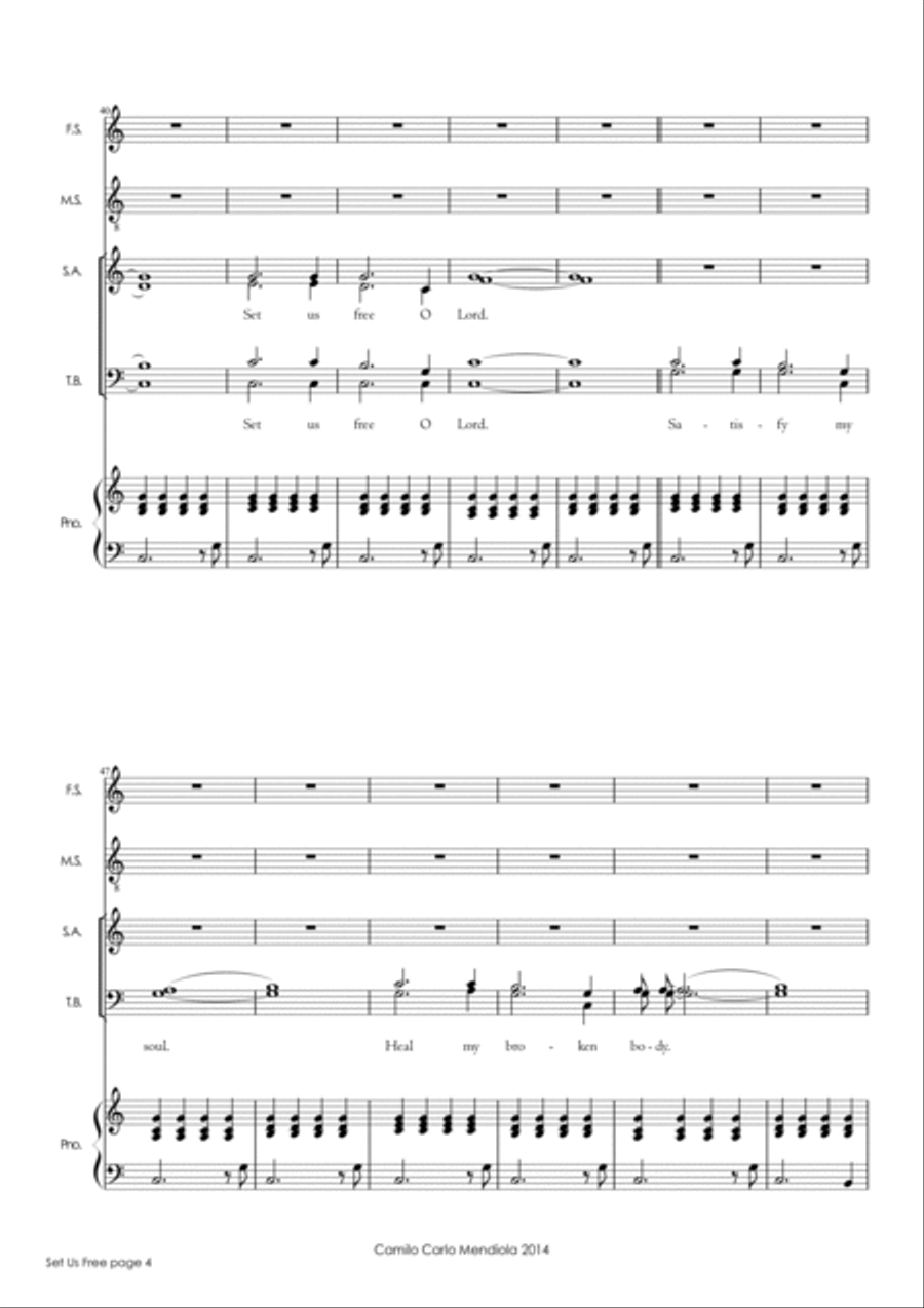 Set Us Free Set Us Free 4-Part scores gallery preview page 4