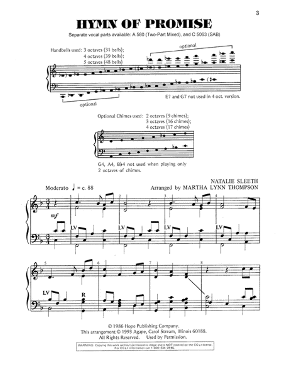 Hymn of Promise Hymn of Promise Choir scores gallery preview page 4