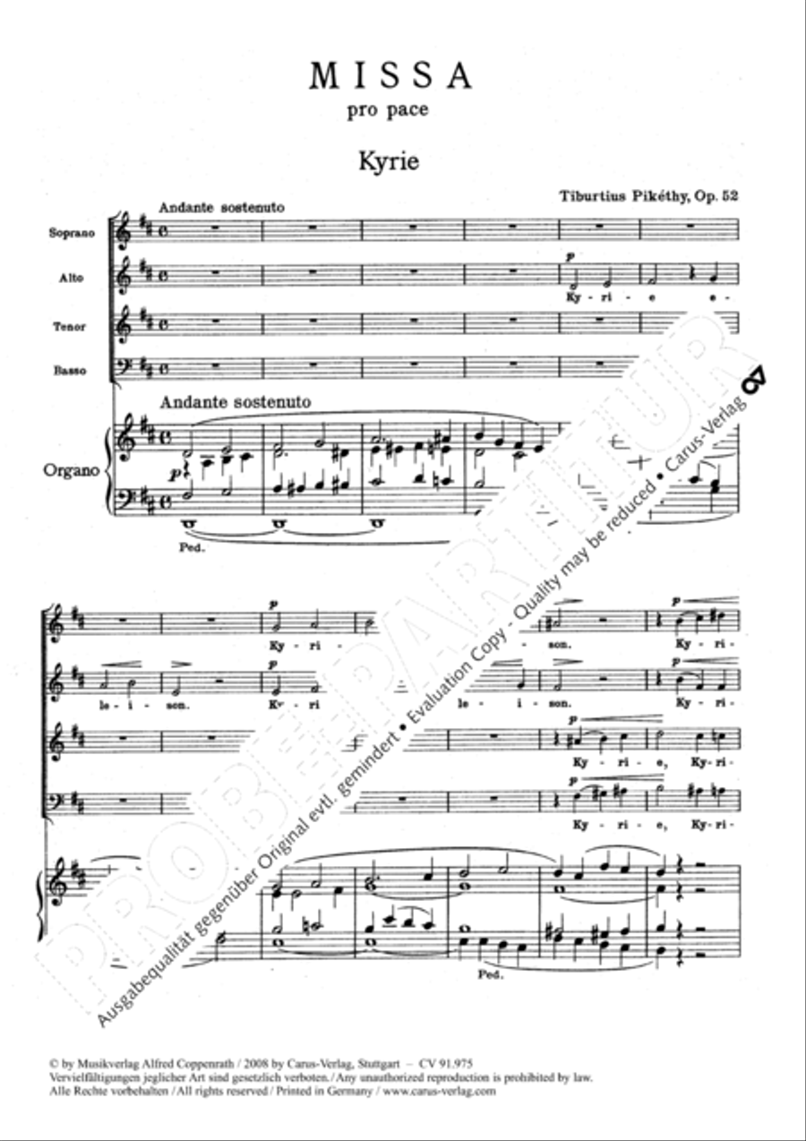 Missa pro pace 4-Part scores gallery preview page 6