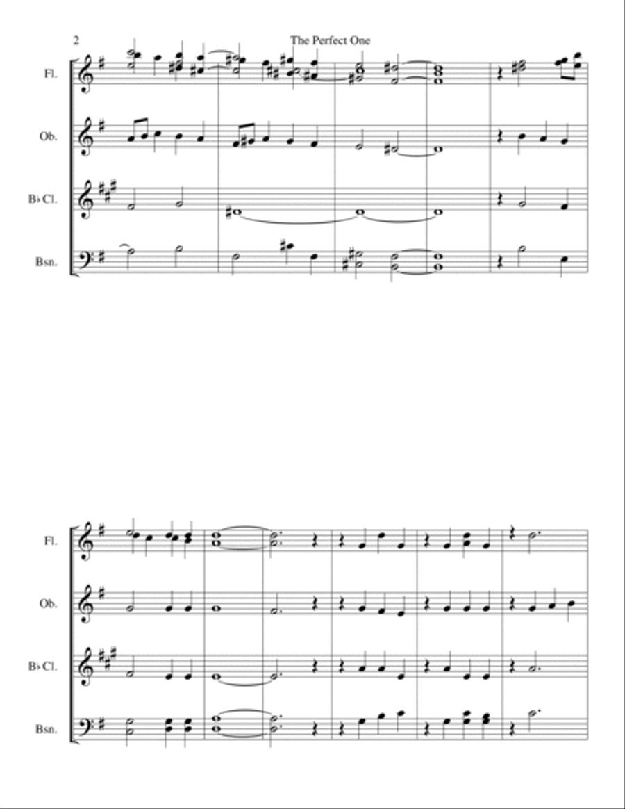 The Perfect One The Perfect One Woodwind Quartet scores gallery preview page 2