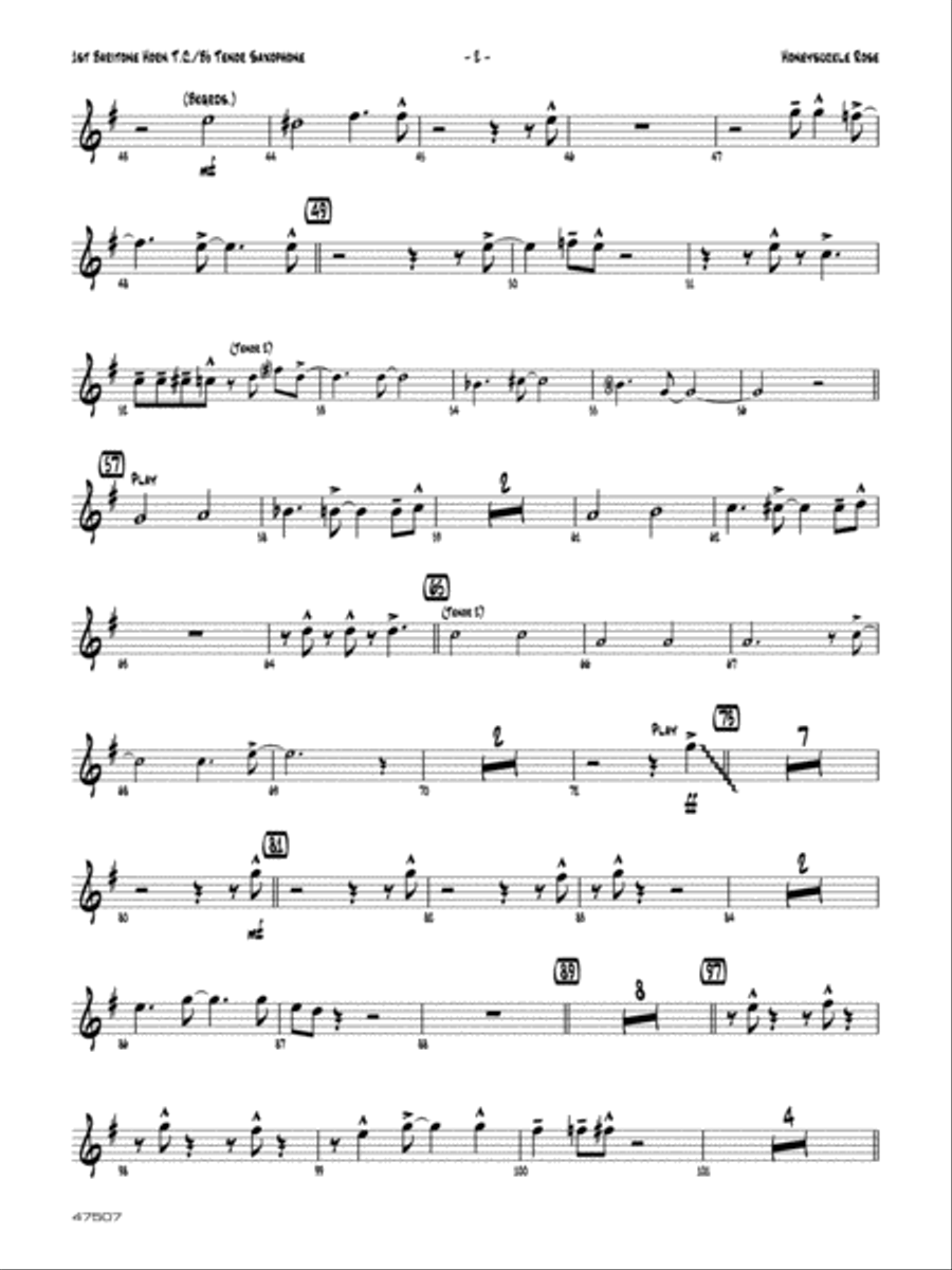 Honeysuckle Rose: Baritone T.C. Jazz Ensemble scores gallery preview page 2