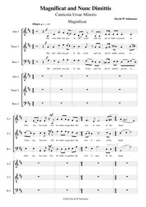 Magnificat and Nunc Dimittis (men's voices double choir) (Canticula Ursae Minoris)