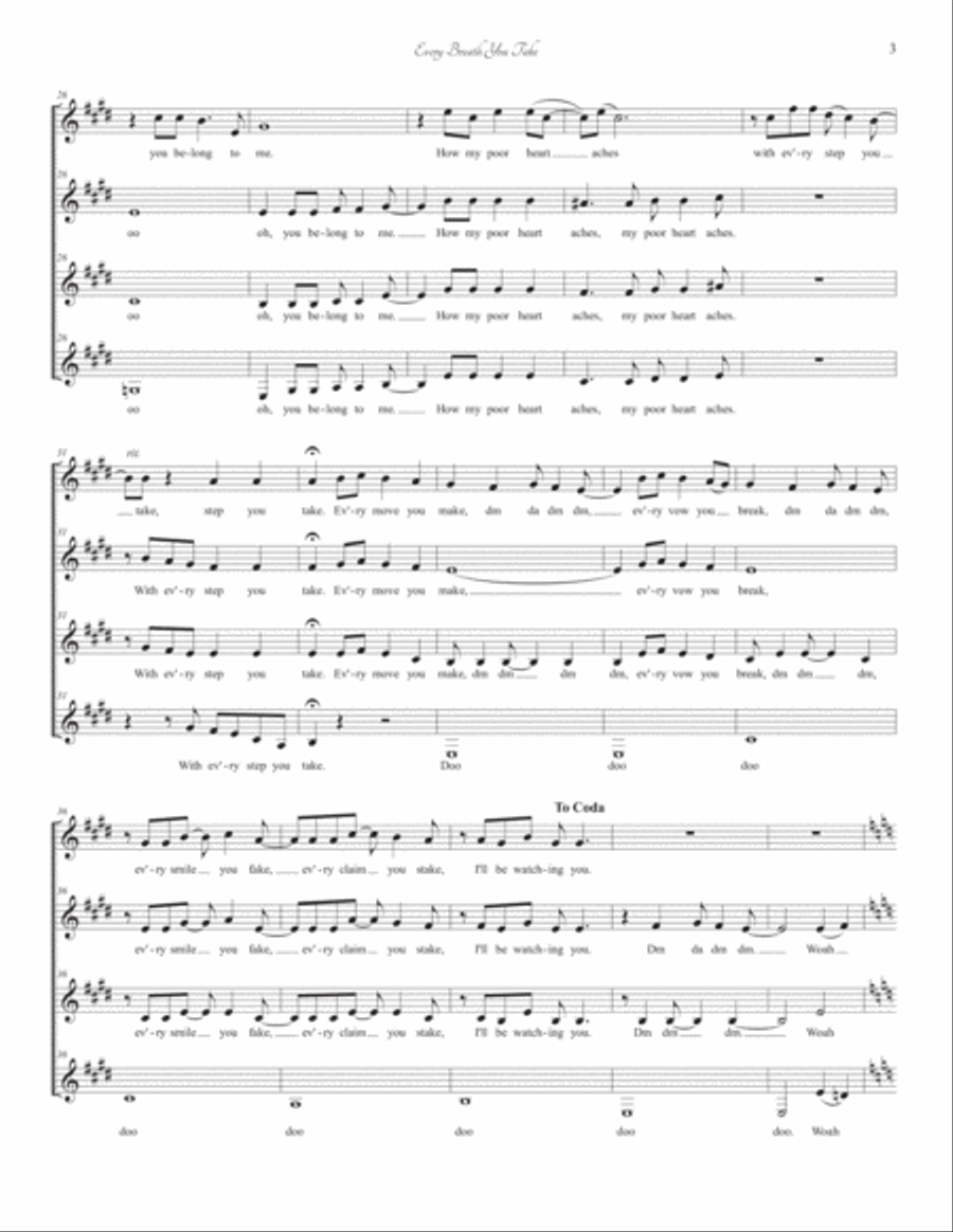Every Breath You Take Every Breath You Take SSAA scores gallery preview page 3