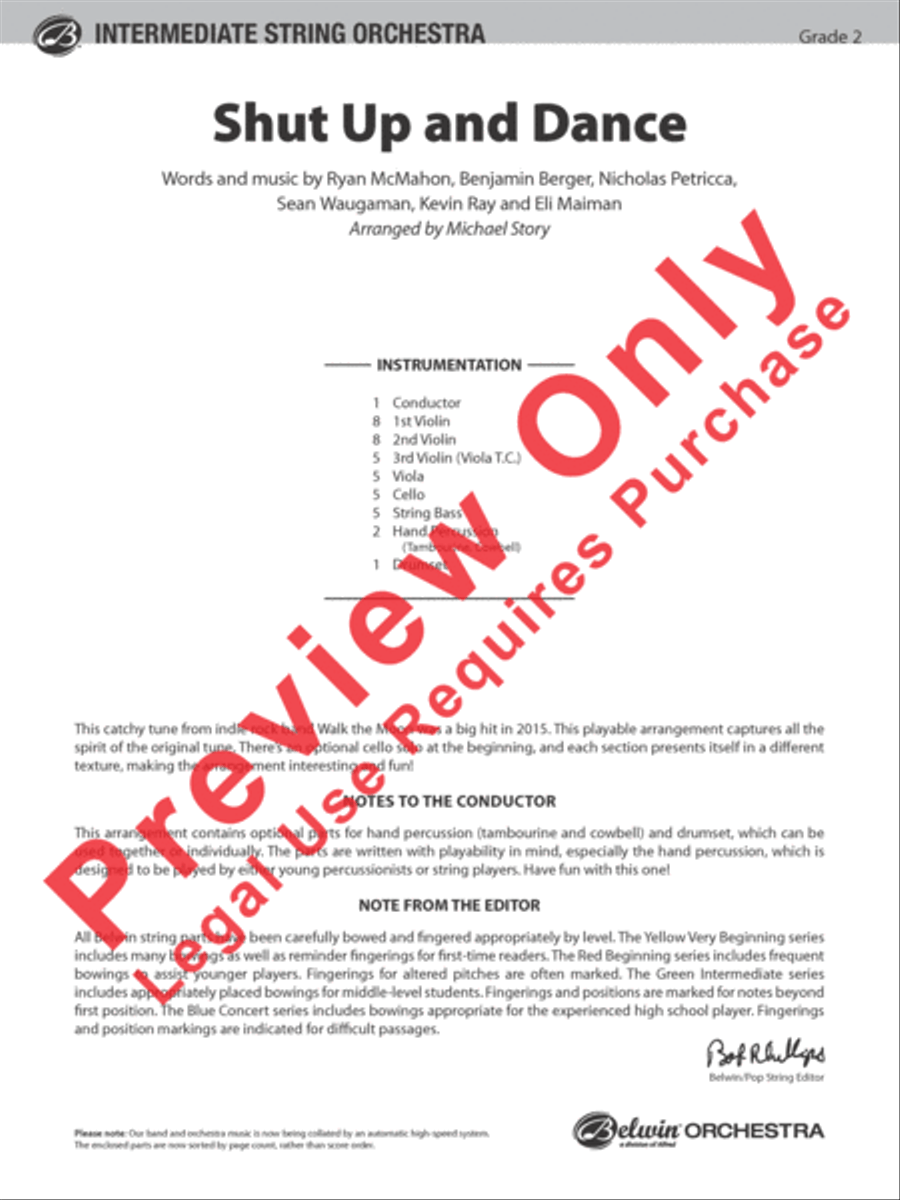 Shut Up and Dance String Orchestra scores gallery preview page 2