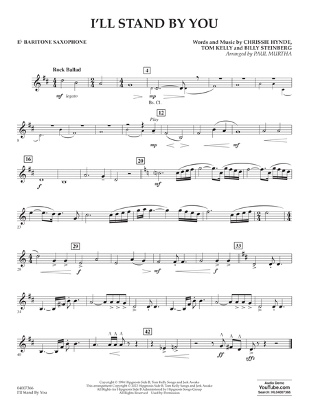 I'll Stand By You (arr. Paul Murtha) - Eb Baritone Saxophone
